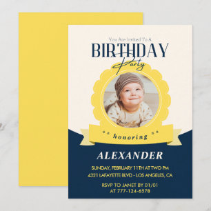 Invitación de cumpleaños infantil cumpleaños 1º Mo
