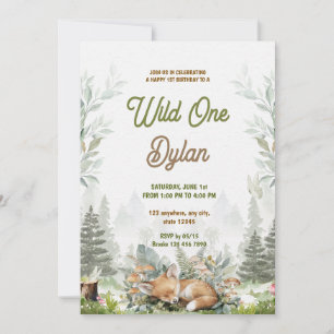 Invitación de cumpleaños infantil de animal del bo