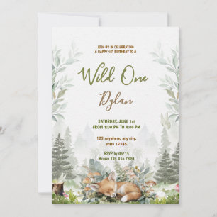 Invitación de cumpleaños infantil de animal del bo