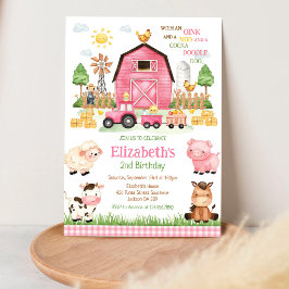 Invitación de cumpleaños infantil de animales de g