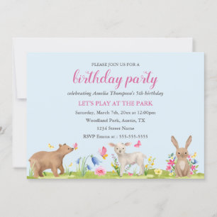 Invitación de Cumpleaños Infantil Flor Dulce de Pr
