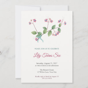 Invitación de cumpleaños infantil Glorybower Berri