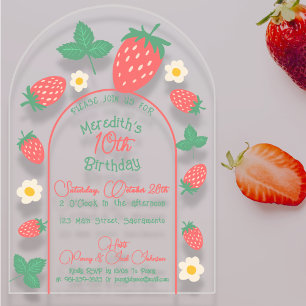 Invitación de cumpleaños infantil Mini Flor de Fre