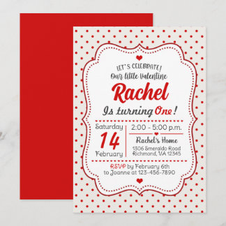 Invitación de cumpleaños inicial de Little Valenti