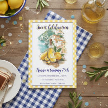 Invitación de cumpleaños italiana Limoncello Posit