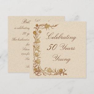 Invitación de cumpleaños juvenil de 50 años