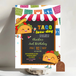 invitación de cumpleaños Kid's Taco Twosday