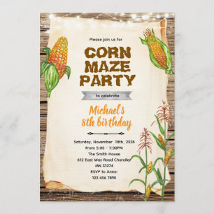 invitación de cumpleaños laberinto de maíz
