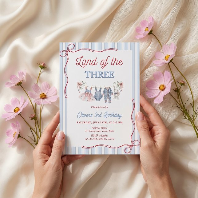 Invitación de cumpleaños Land Of The Three Girl (Subido por el creador)