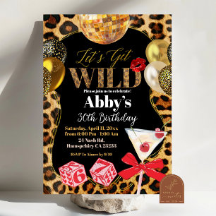 Invitación de cumpleaños Leopard Let's Get Wild