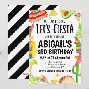 Invitación de cumpleaños Let's Fiesta