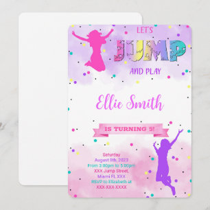 Invitación de cumpleaños Let's Jump