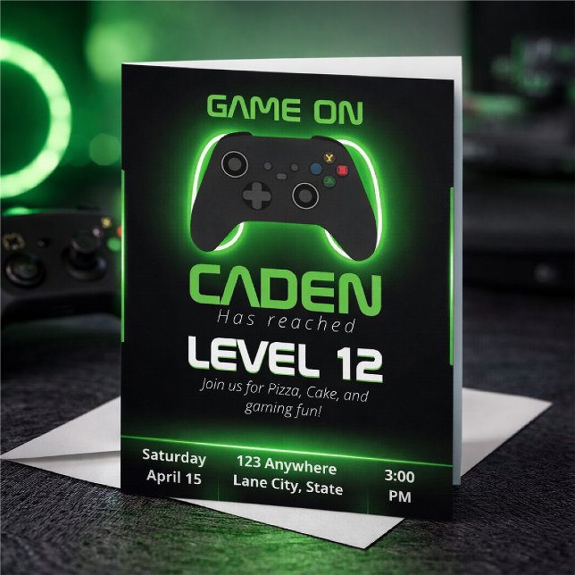 Invitación de Cumpleaños Level Up Gamer – Juego Ne (Subido por el creador)