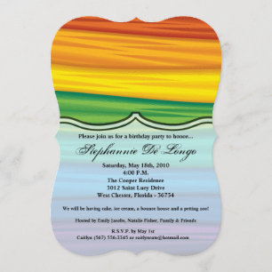 Invitación de cumpleaños lgbtq bandera arcoíris le
