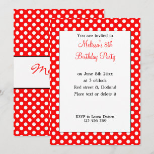 Invitación de cumpleaños linda y femenina con luna