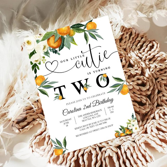Invitación de cumpleaños Little Cutie Orange (Subido por el creador)