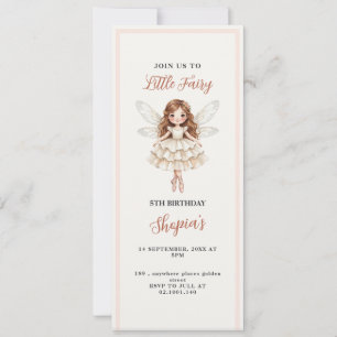 invitación de cumpleaños Little Fairy Dream
