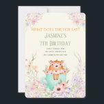 Invitación de Cumpleaños Mágica Floral del Bosque<br><div class="desc">Invitación mágica de cumpleaños floral con lindo zorro en una taza que presenta un adorable zorro del bosque dentro de una taza acogedora, rodeado de delicadas flores y suaves verdes. Diseñada en un estilo caprichoso de acuarela con tonos cálidos y terrosos, esta invitación crea un ambiente dulce y encantador del...</div>