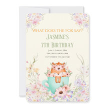 Invitación de Cumpleaños Mágica Floral del Bosque