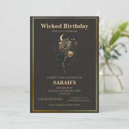 Invitación de cumpleaños malvada, tarjeta de fiest