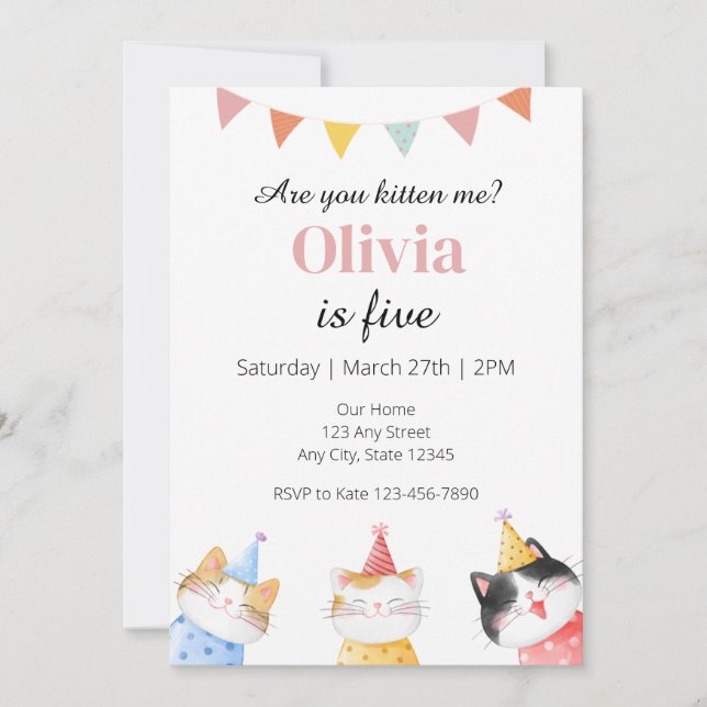 Invitación de cumpleaños, ¿me estás comiendo? (Anverso)