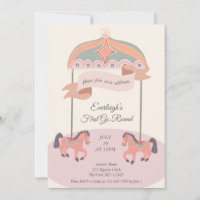 Invitación de Cumpleaños Merry Go Round