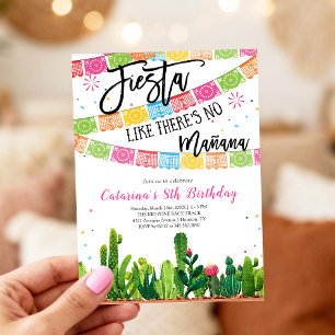 Invitación de cumpleaños mexicana Cactus Fiesta