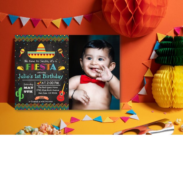 INVITACIÓN DE CUMPLEAÑOS MEXICANA CON TIZA PARA CU (Subido por el creador)