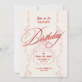 Invitación de cumpleaños minimalista moderna | Cum