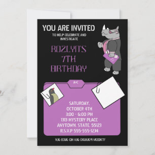Invitación de cumpleaños misterioso