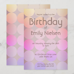 Invitación de cumpleaños moderna