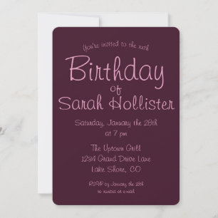 Invitación de cumpleaños moderna CUALQUIER EDAD