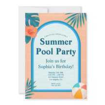 Invitación de cumpleaños moderna para fiesta de pi