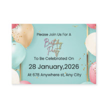 Invitación de cumpleaños moderna || Personalizable