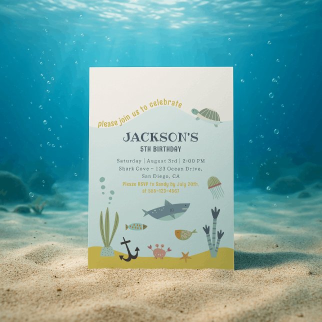 Invitación de cumpleaños mundial subacuática para  (Subido por el creador)