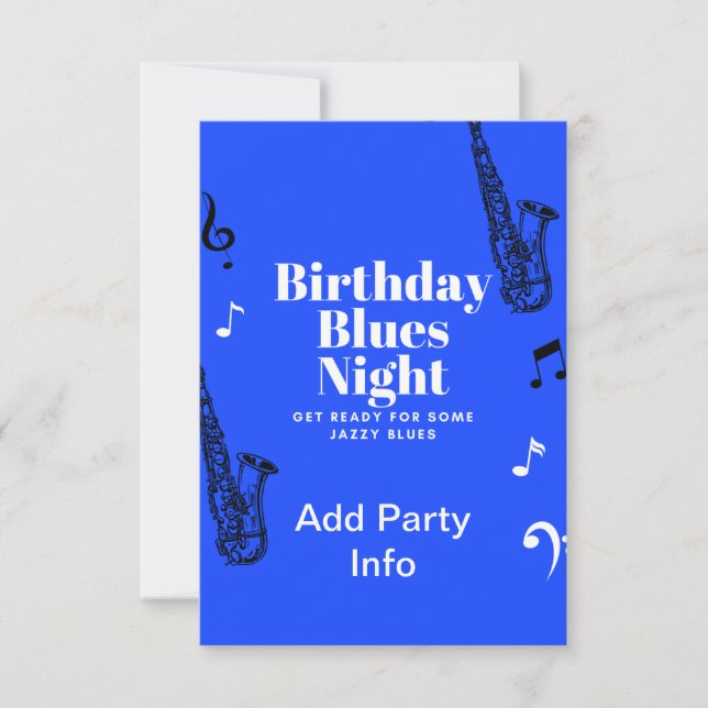 Invitación de cumpleaños musical (Anverso)