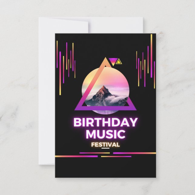 Invitación de cumpleaños musical (Anverso)