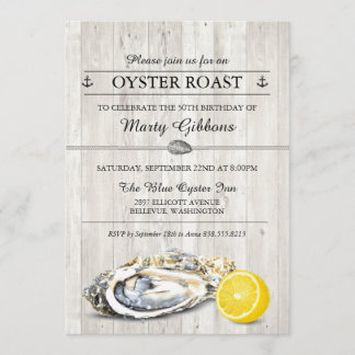 Invitación de cumpleaños náutica de mariscos de os
