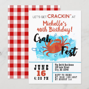 Invitación de cumpleaños náutico a hervir el cangr
