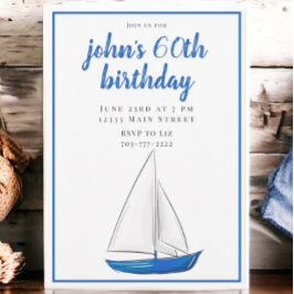Invitación de cumpleaños náutico elegante / Fiesta