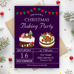Invitación de Cumpleaños Navideño para Fiesta de R