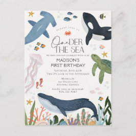 Invitación de cumpleaños neutral para género bajo 