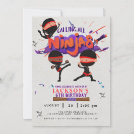 Invitación de cumpleaños Ninja