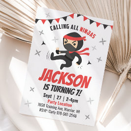 Invitación de cumpleaños Ninja