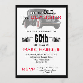 Invitación de cumpleaños no es vieja pero clásica