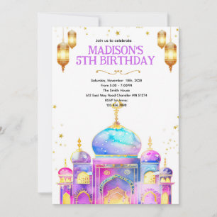 invitación de cumpleaños noche árabe