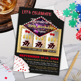 Invitación de cumpleaños nocturna del Casino Las V