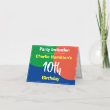Invitación de cumpleaños número 10