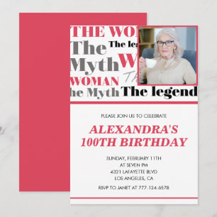 Invitación de cumpleaños número 100 divertida Foto