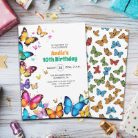 Invitación de cumpleaños número 10 de La Alegría d